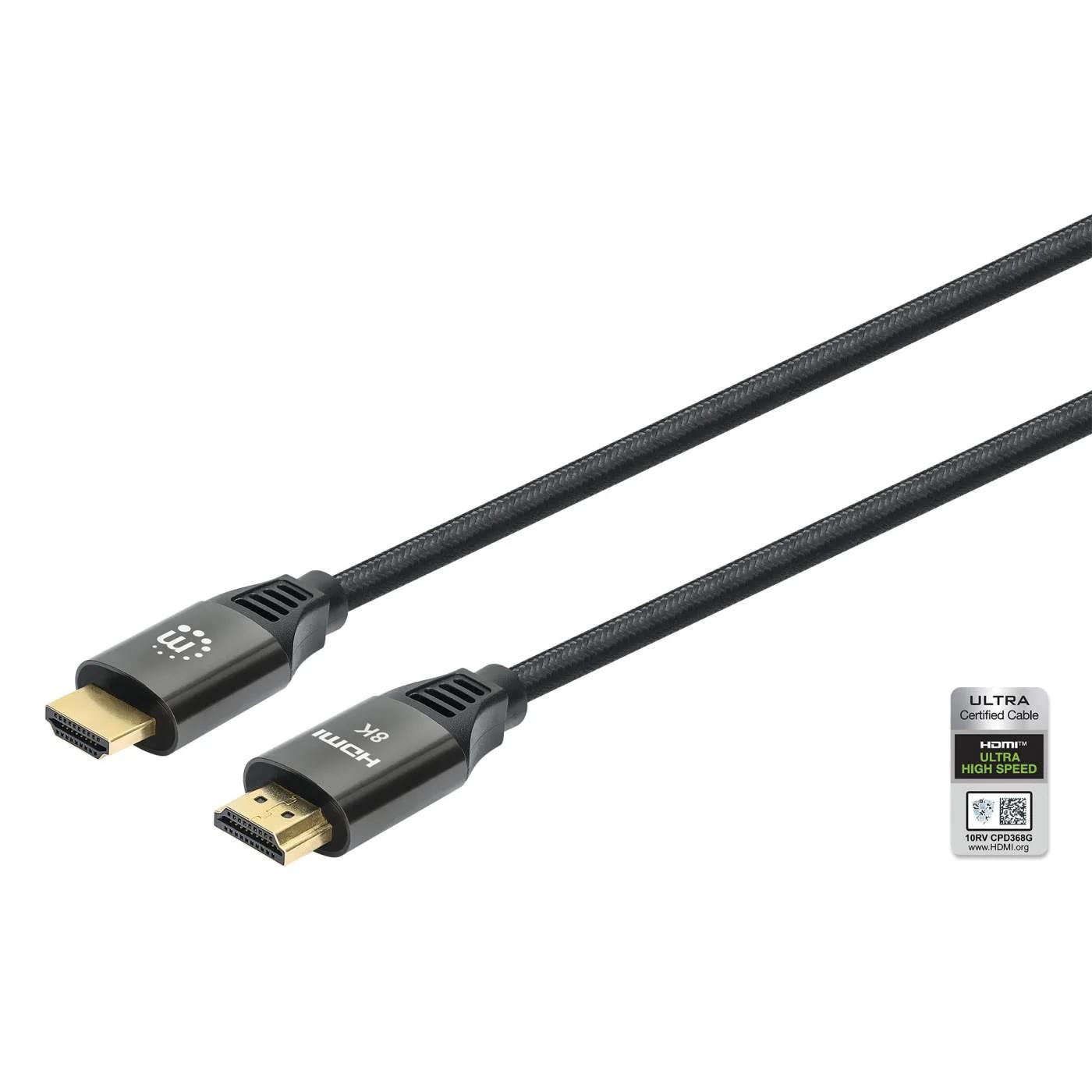 كابل HDMI 2.1 فائق السرعة Manhattan 8K - 7 أقدام 