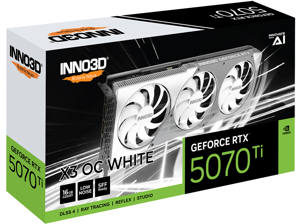 كرت الشاشة INNO3D جيفورس RTX 5070 Ti X3 