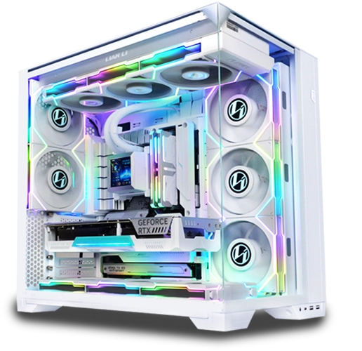 Lian Li O11 Vision Compact White Steel E-ATX Mid-Tower 