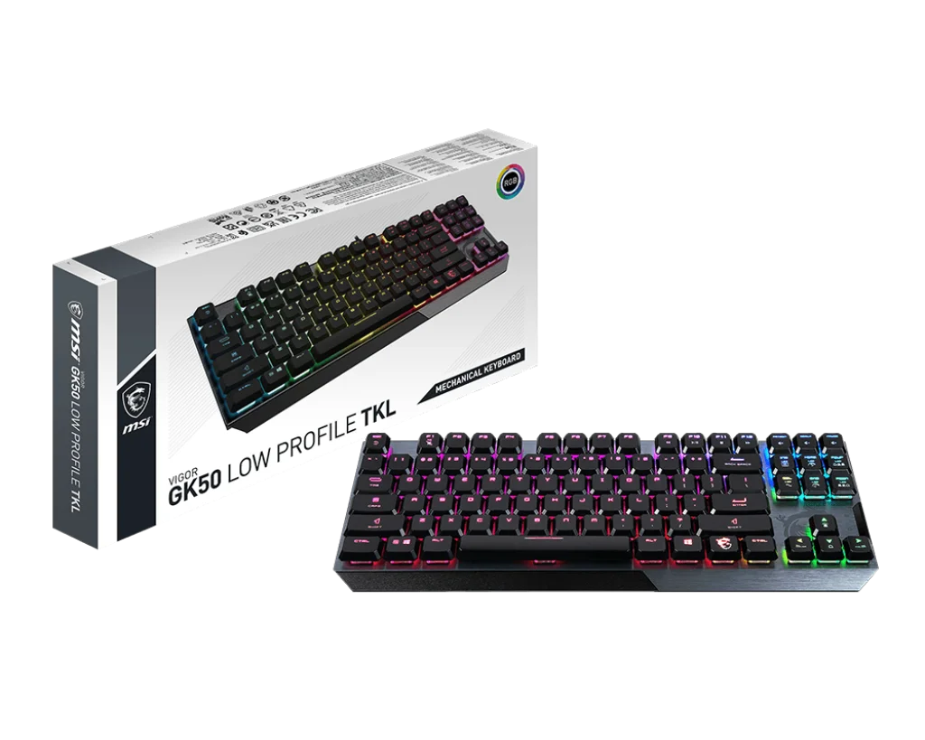 MSI VIGOR GK50 LOW PROFILE TKL Kailh RGB Mechanical Gaming Keyboard