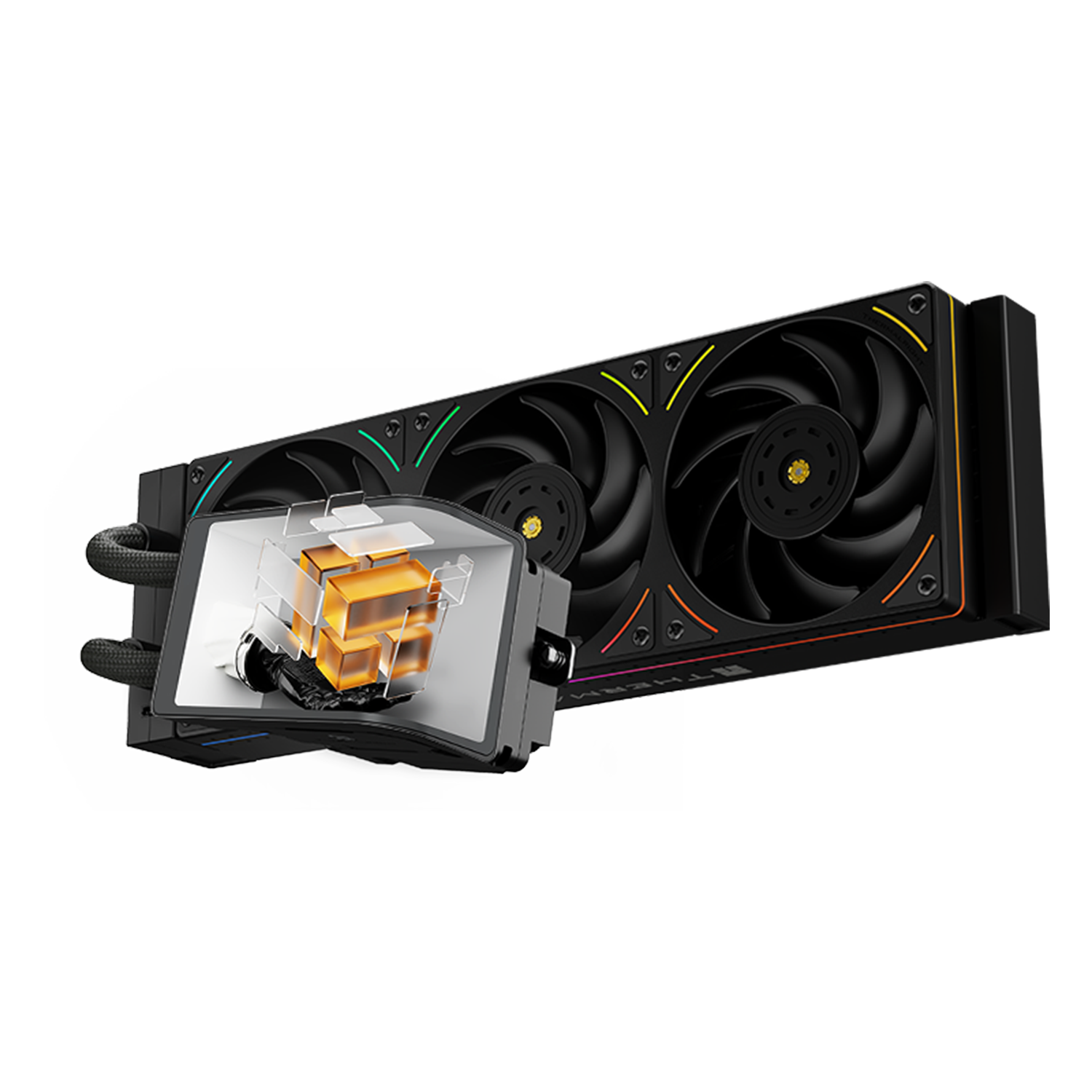 مبرد مائي ثيرمالرايت وندر فيجن بحجم 360 ملم UB ARGB - أسود