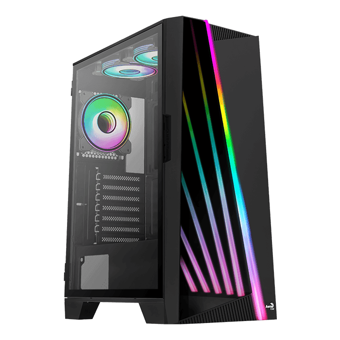 Aerocool Mirage G-BK-V2 ARGB Mid Tower Case - Black