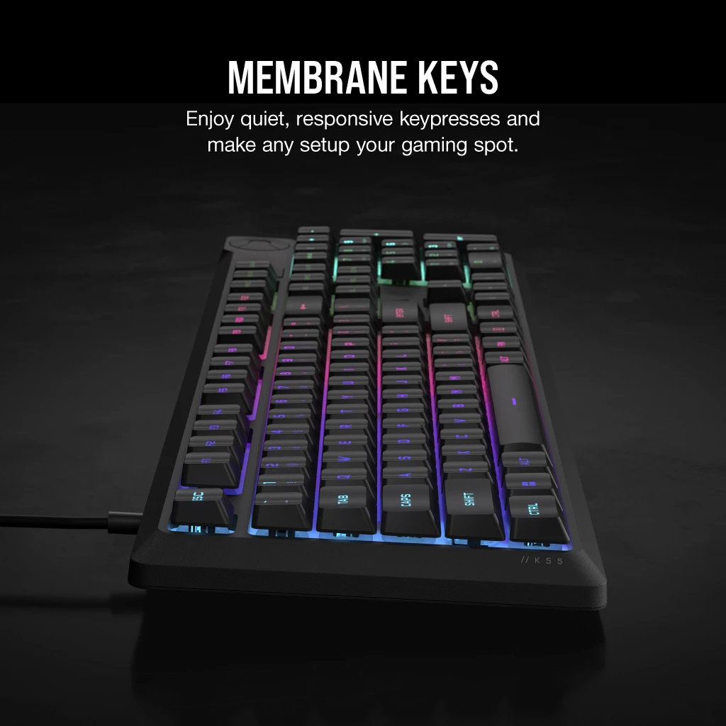 كيبورد ألعاب كورسير K55 CORE RGB