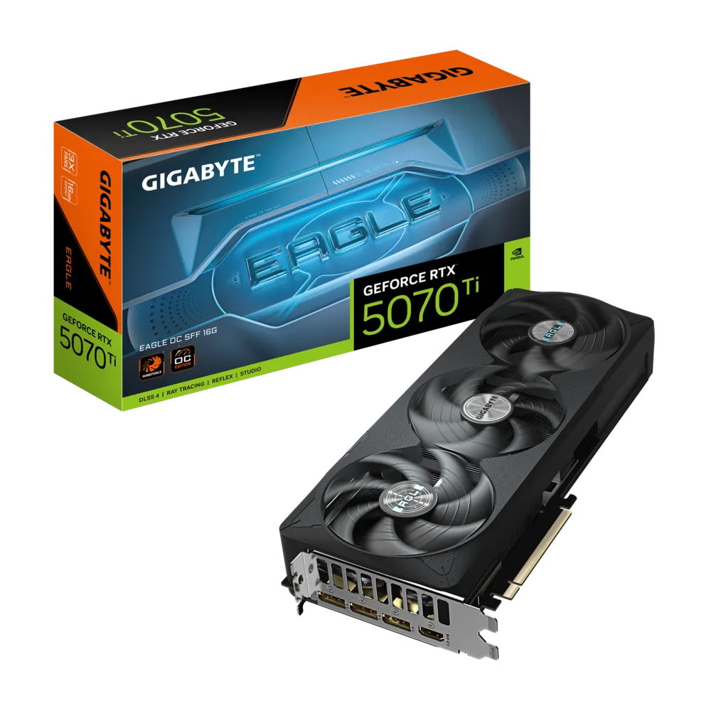 GIGABYTE GeForce RTX™ 5070 Ti EAGLE OC SFF 16GB GDDR7 Graphics card - Black