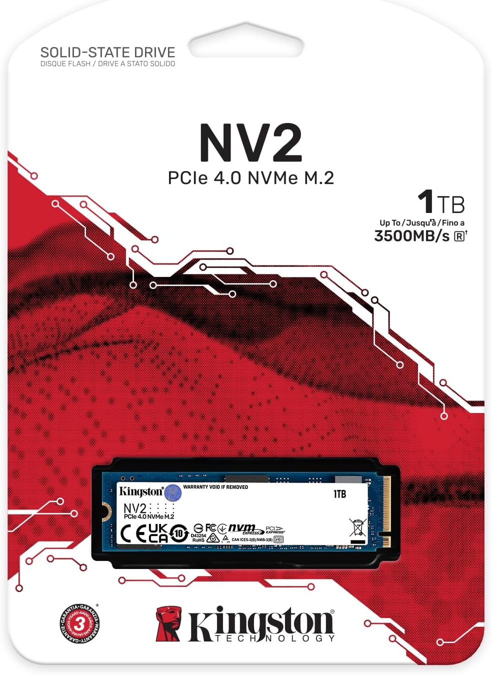Kingston NV2 M.2 2280 PCIe 4.0 NVMe SSD