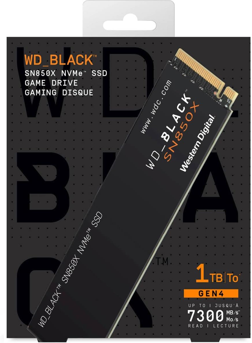 Western Digital Black SN850X PCie4 NVMe SSD 