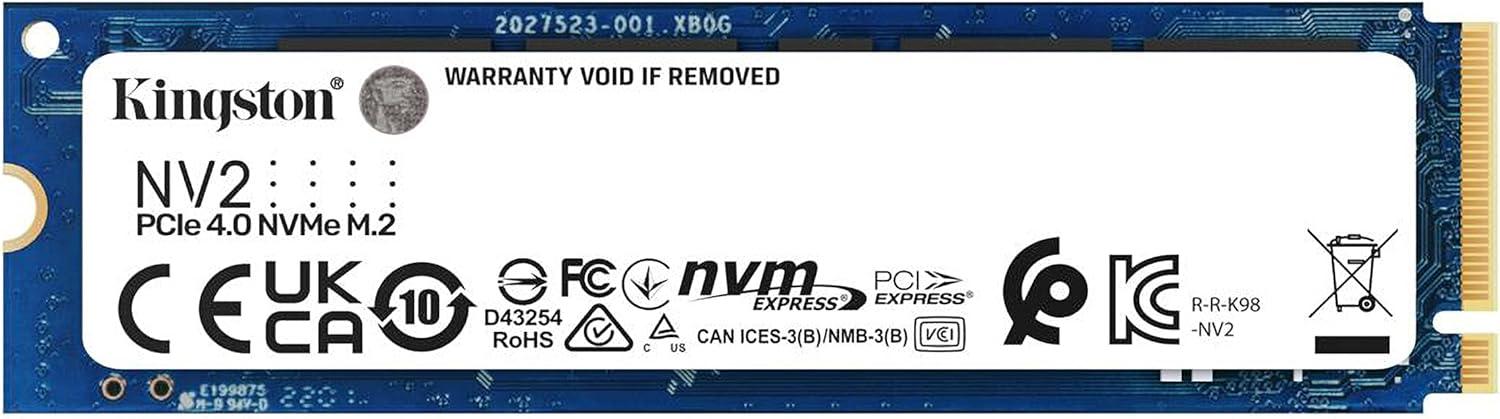 وحدة تخزين SSD كينغستون NV2 2280 بمساحة 2 تيرابايت PCie 4.0 NVMe M.2 (3,500 MB/s قراءة -  2,800MB/s كتابة)