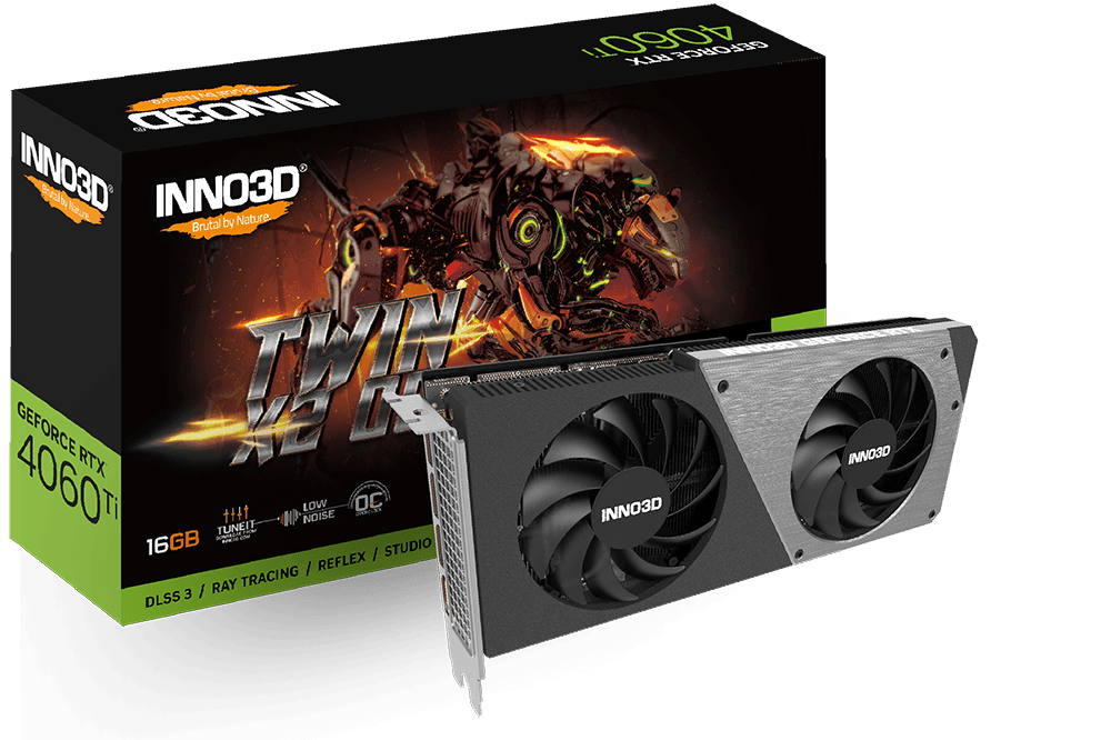 INNO3D GEFORCE RTX™ 4060 TI TWIN X2 OC 16GB - Black