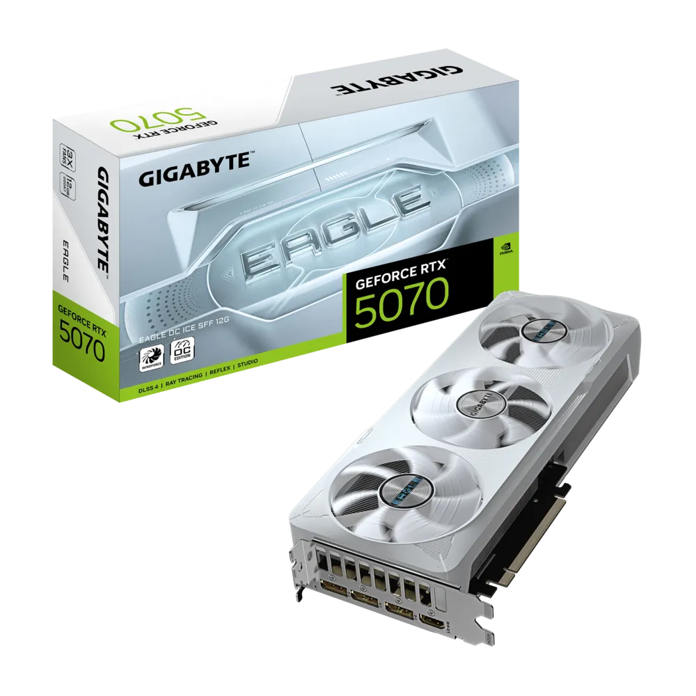 GIGABYTE GeForce RTX™ 5070 EAGLE OC ICE SFF 12GB GDDR7 Graphics card - White