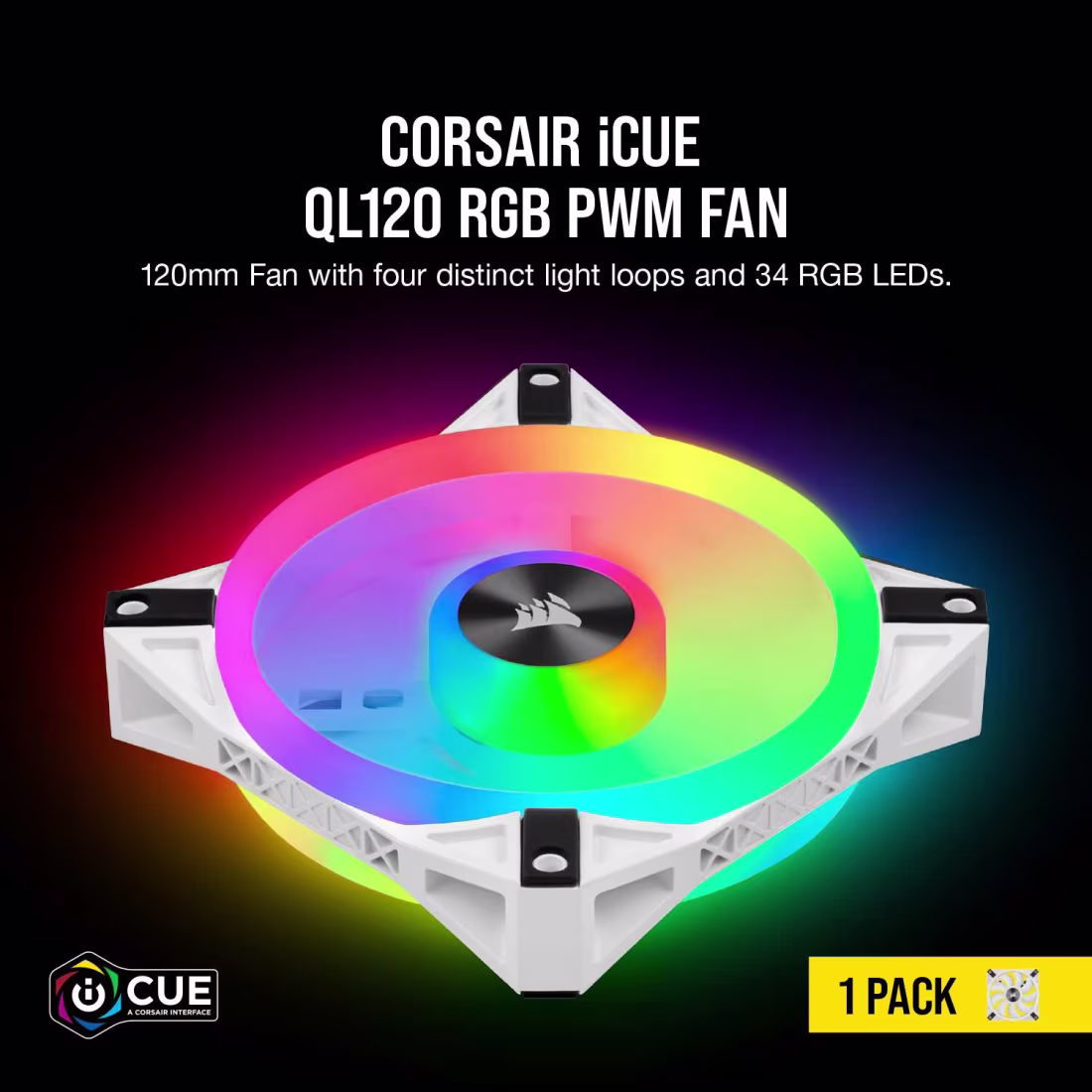 مروحة كورسير QL120 RGB
