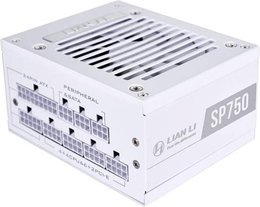 مزود الطاقة ليان لي SP750 SFX بقدرة 750 واط كفاءة 80+ Gold معياري بالكامل - أبيض