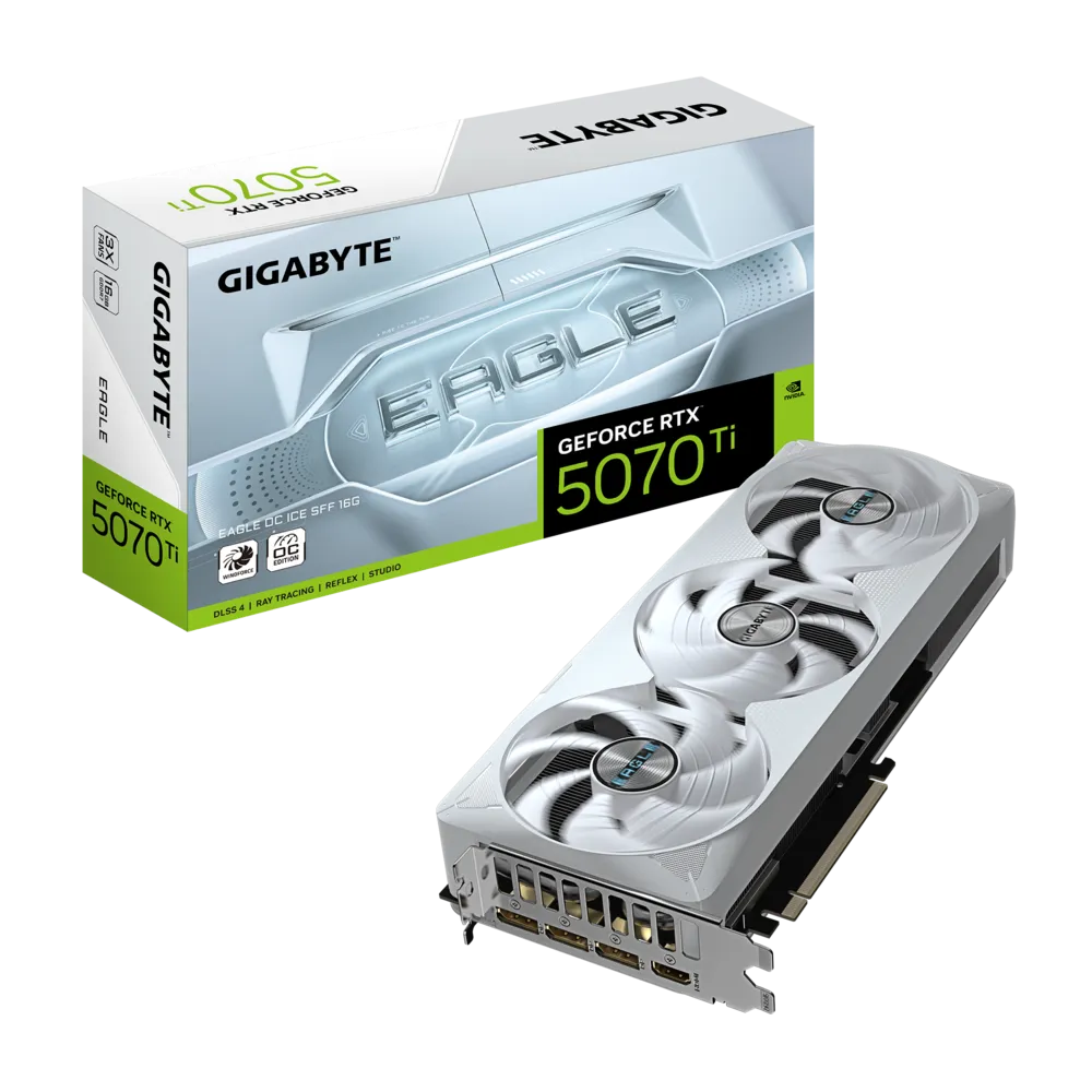 GIGABYTE GeForce RTX™ 5070 Ti EAGLE OC ICE SFF 16GB GDDR7 Graphics card - White