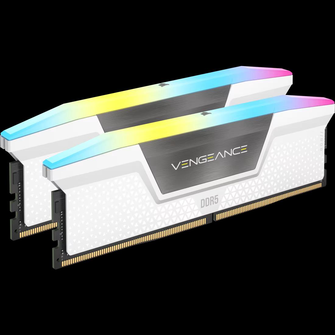 CORSAIR VENGEANCE RGB 64GB (2x32GB) 6400Mhz DDR5 CL32 - White