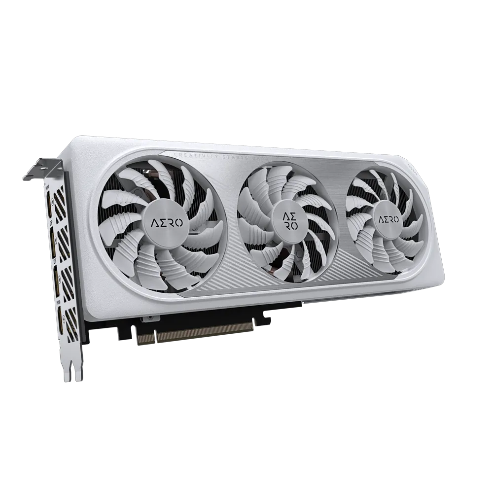 كرت الشاشة جيجابايت جيفورس RTX 4060 TI AERO OC بسعة 16 جيجابايت مع 3 مراوح WINDFORCE