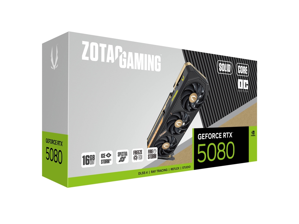 كرت الشاشة زوتاك جيمنج جيفورس RTX 5080 SOLID CORE OC 