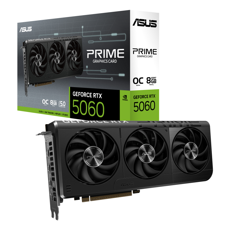 ASUS PRIME GeForce RTX™ 5060 8GB GDDR7 OC Edition Graphics Card