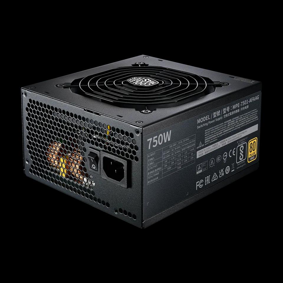 مزود الطاقة كولر ماستر MWE GOLD 750 V2 ATX 3.0 بكفاءة +80 Gold معياري بالكامل