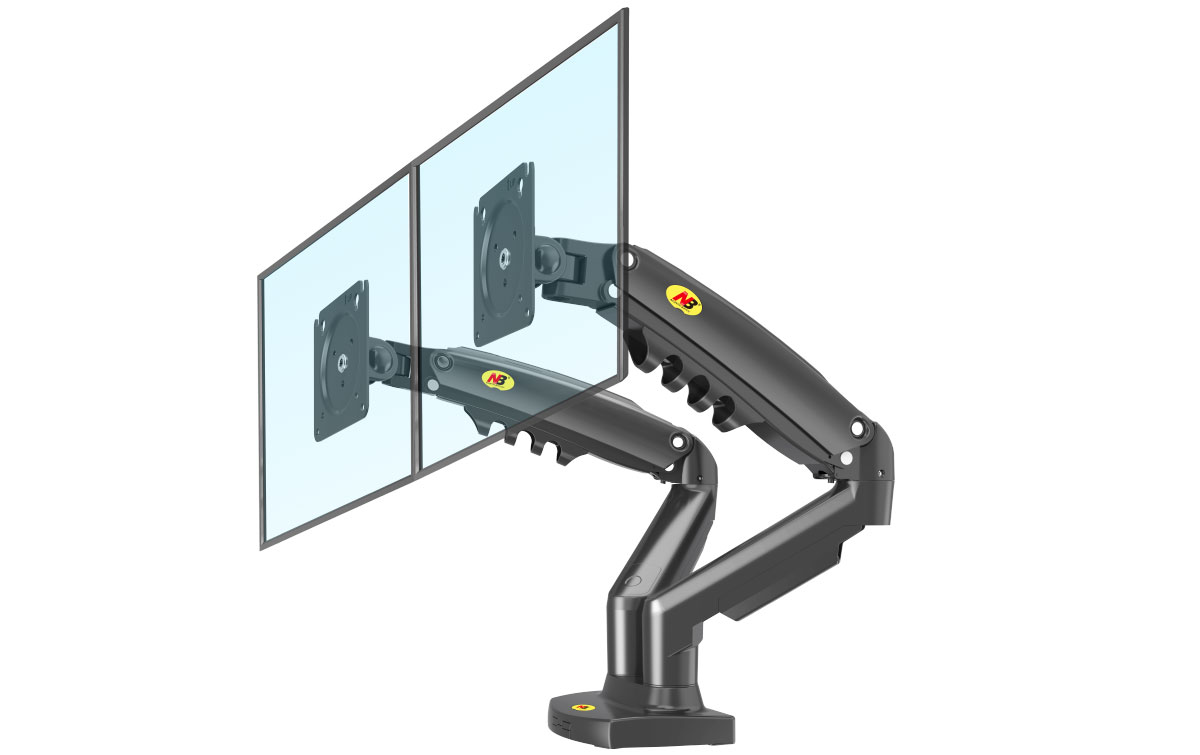 NB North Bayou F160 Dual Monitor Desk Stand (17-27)