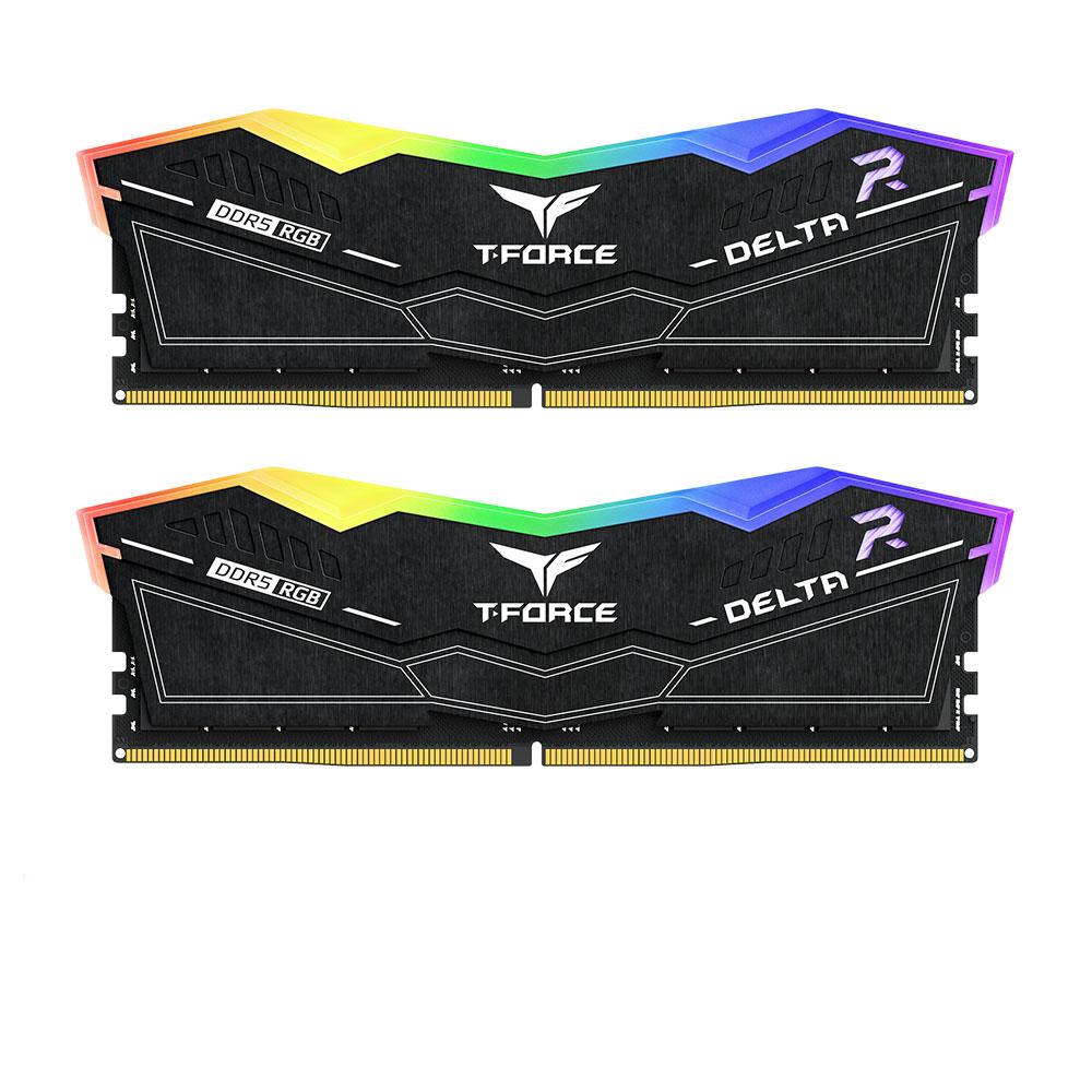 رامات تيم جروب T-Force Delta RGB DDR5 بسعة 16 جيجابايت (2×8) بسرعة 5200 ميجاهرتز - CL40 - أسودي