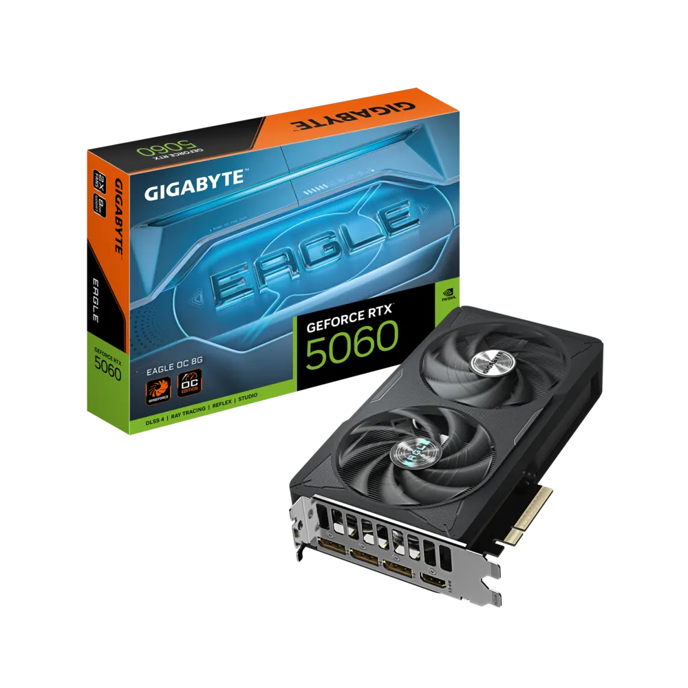 GIGABYTE GeForce RTX 5060 EAGLE OC 8GB GDDR7 Graphics Card