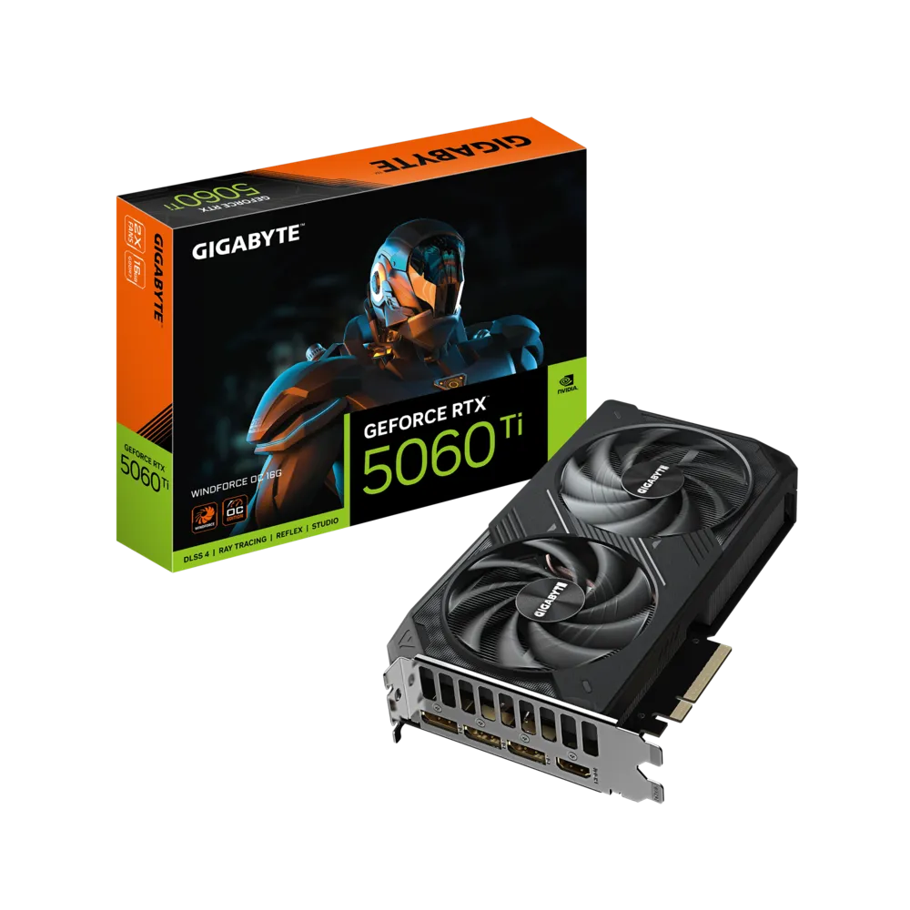 GIGABYTE GeForce RTX 5060 Ti WINDFORCE OC 16GB GDDR7 Graphic Card 