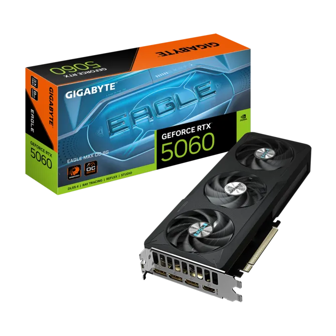 GIGABYTE GeForce RTX 5060 EAGLE MAX OC 8GB Graphics Card - Black