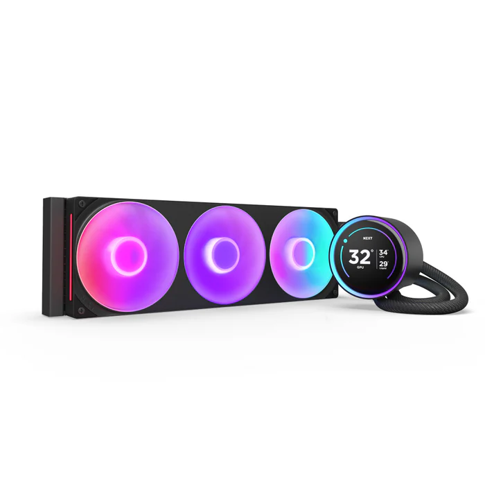  مبرد مائي NZXT كراكن إيليت 360 RGB بحجم 360 ملم مزود بشاشة IPS LCD  - أسود