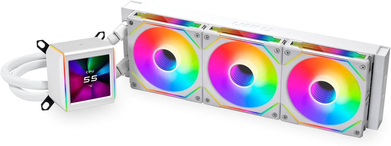 Lian Li Galahad II LCD 360mm AIO Liquid Cooler with IPS Screen - White