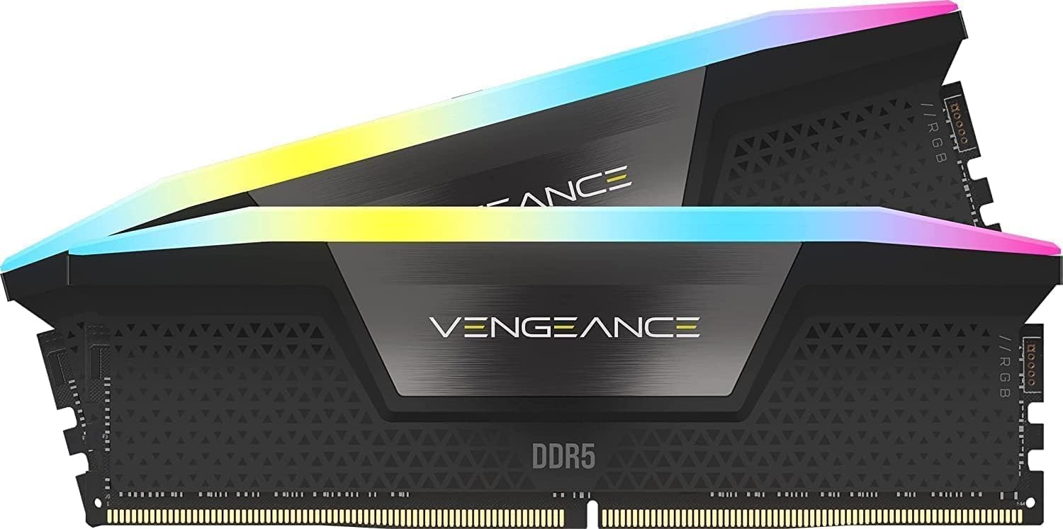CORSAIR VENGEANCE RGB DDR5 32GB (2x16GB) 6200MHz CL36 Rev E - Black 