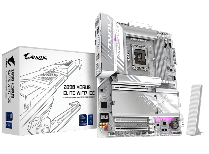 GIGABYTE Z890 AORUS ELITE WIFI7 ICE LGA 1851 DDR5 MOTHERBOARD  - Intel