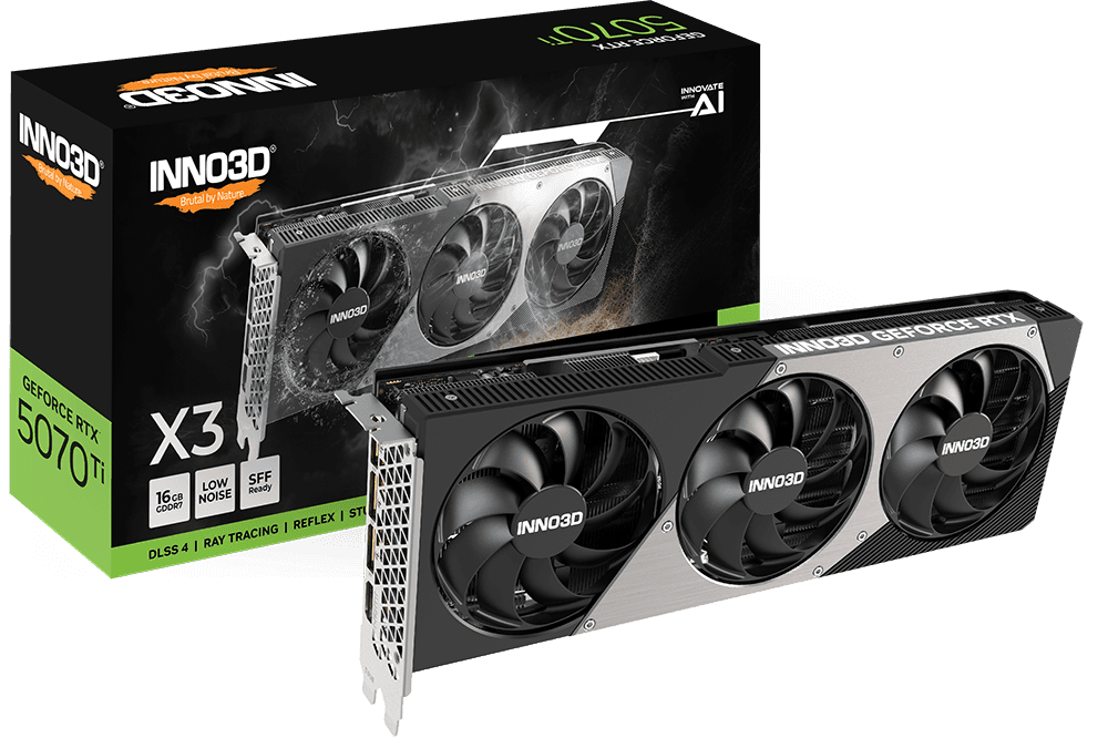 INNO3D GeForce RTX 5070 Ti X3 16GB GDDR7 Graphic Card - Black