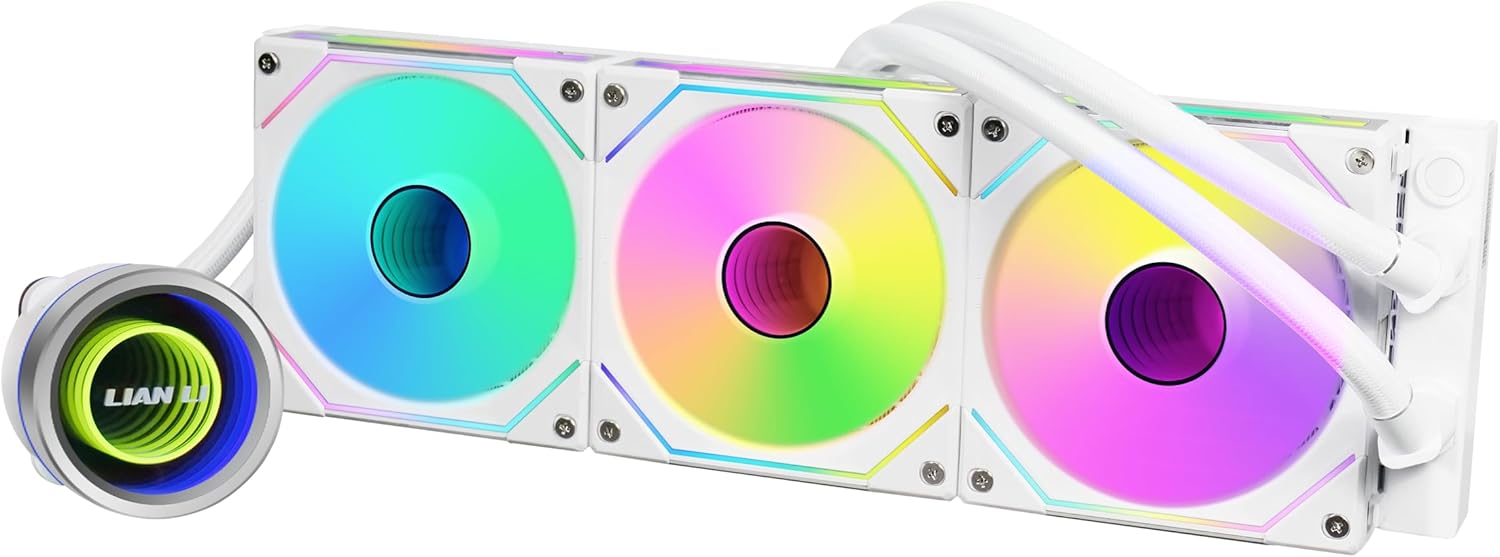 Lian Li Galahad II Trinity 360mm AIO Liquid Cooler with ARGB SL Infinity Fans - White