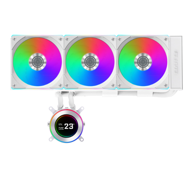 Lian Li Hydroshift II LCD-C 360CL AIO Liquid CPU Cooler - White