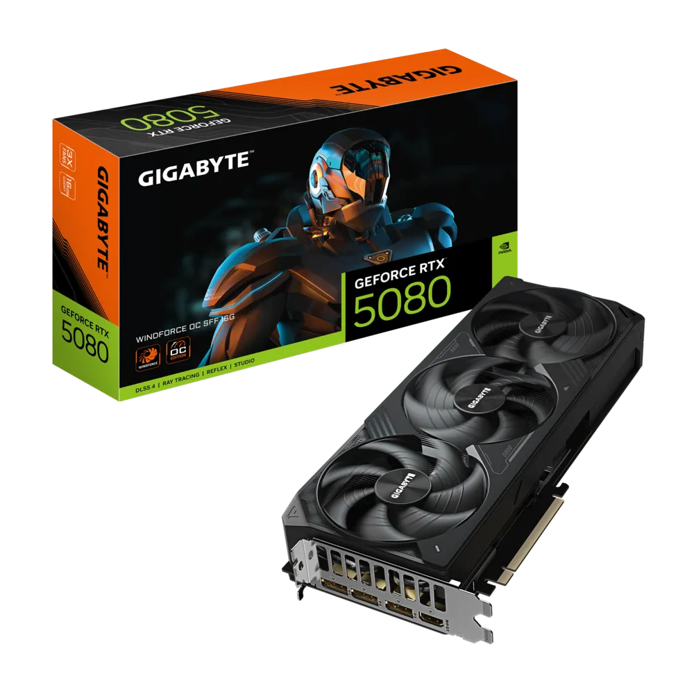 GIGABYTE GeForce RTX™ 5080 WINDFORCE OC SFF 16GB GDDR7 Graphics card