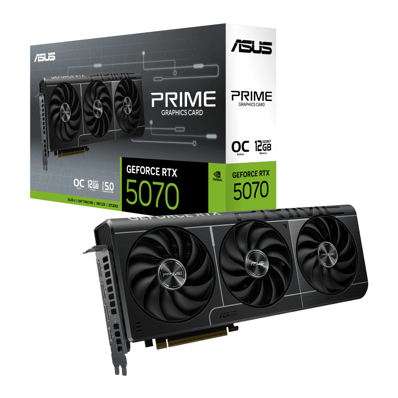 ASUS PRIME GeForce RTX™ 5070 12GB GDDR7 OC Edition Grahpics Card - Black