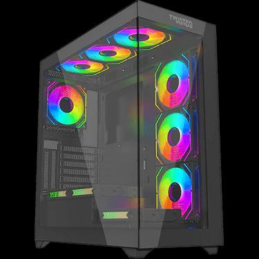Twisted Minds Quantum Mid Tempered Glass Mid Tower Gaming Case - Black