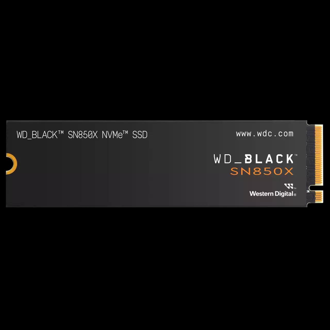 وحدة تخزين SSD ويسترن ديجيتال بلاك SN850X PCIe4 NVMe M.2 بسعة 2 تيرابايت - سرعات 7300MB/s قراءة - 6600 MB/s كتابة